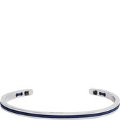 Pig & Hen - Cuff Bracelets - Marinblå | silver Navarch 4 mm
